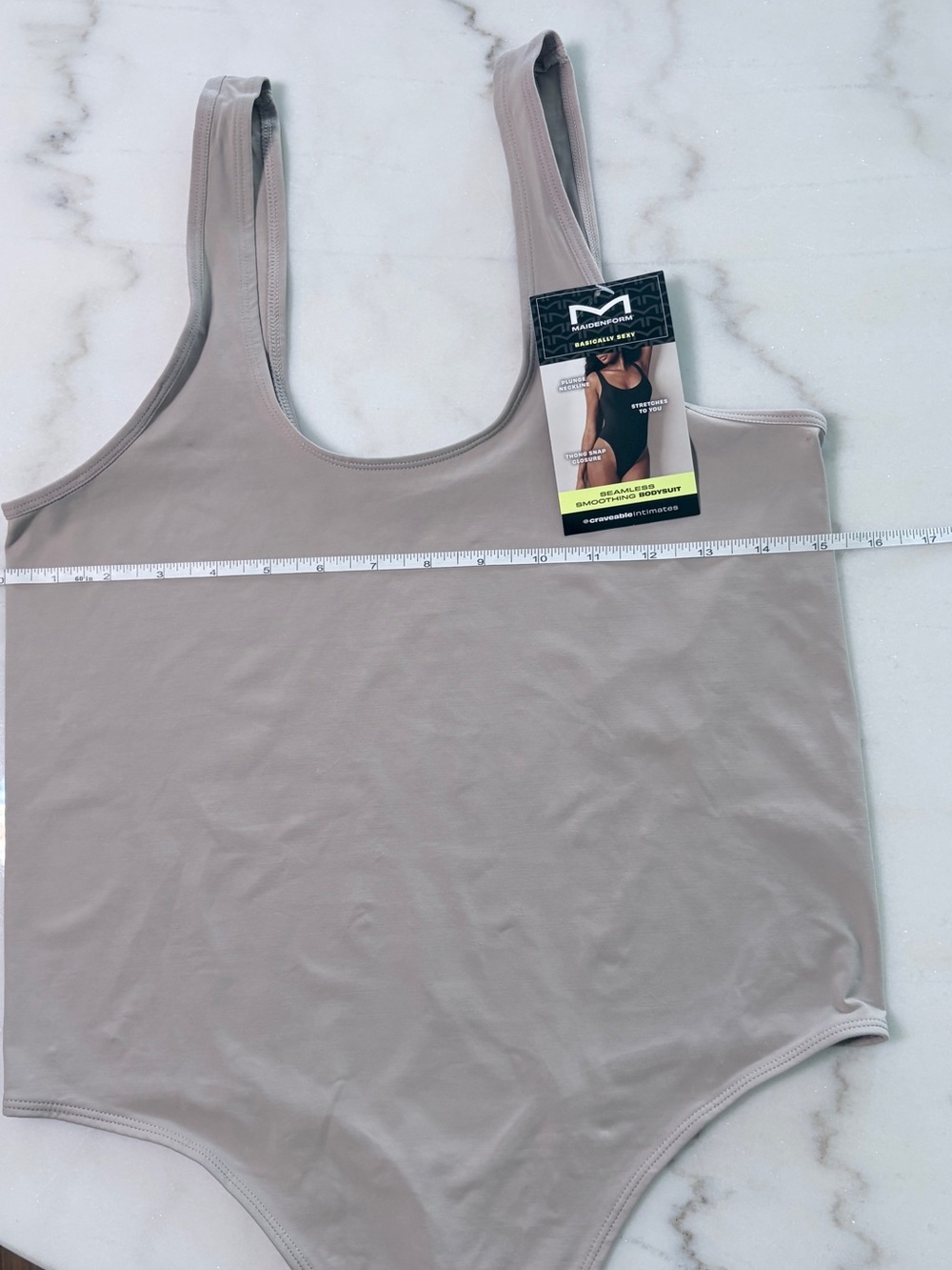 Maidenform Seamless Smoothing Bodysuit  Beige Size 2XL